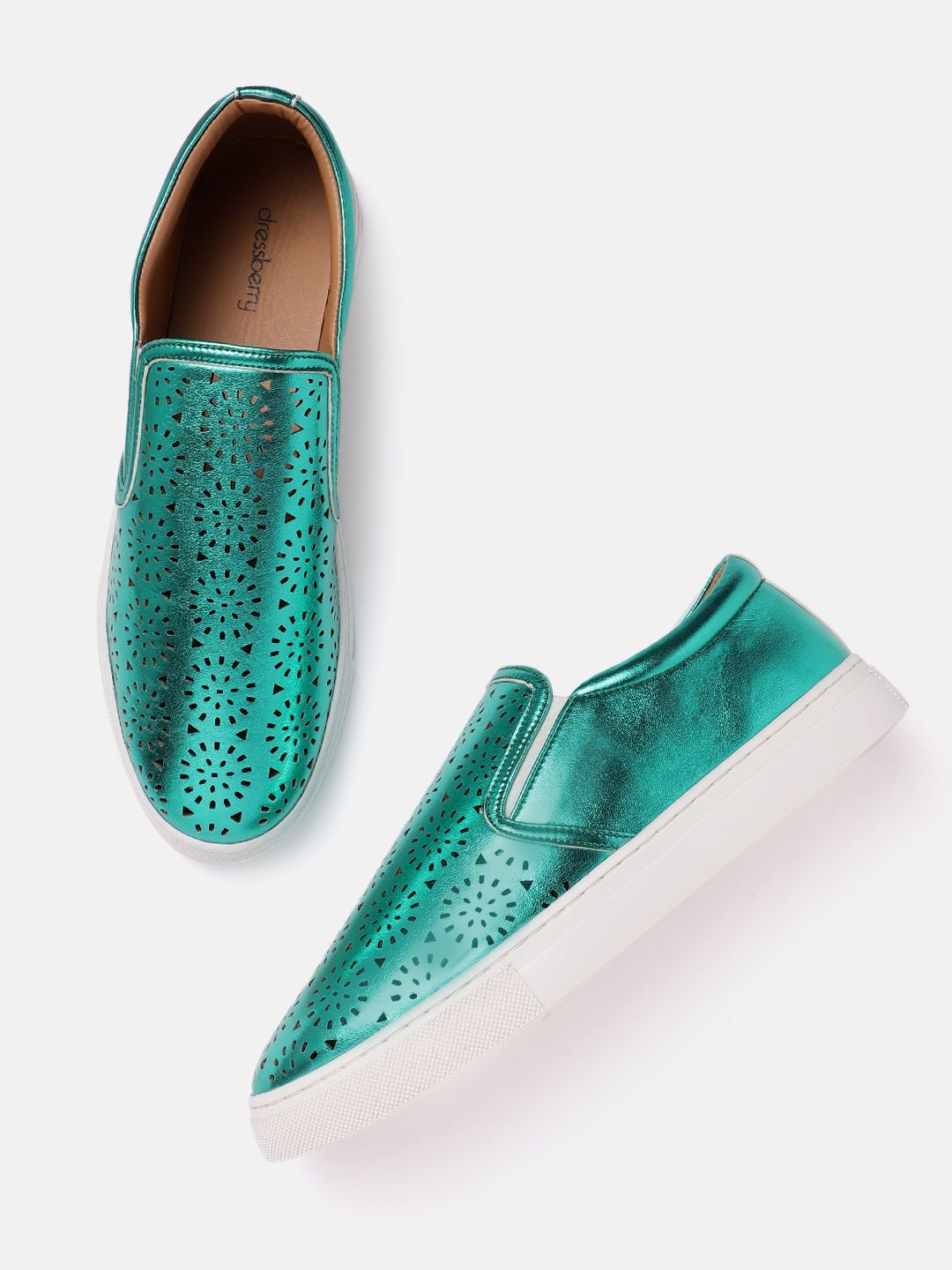 DressBerry Women Cut Work Slip-On Sneakers