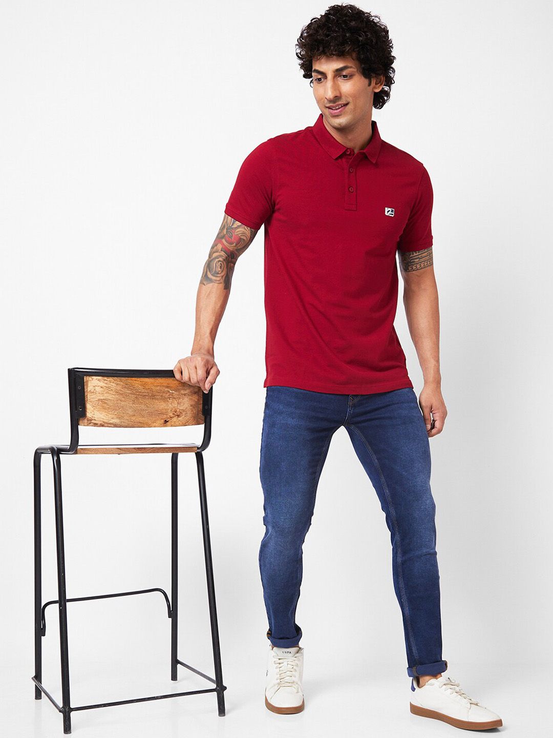 SPYKAR Men Slim Fit Low-Rise Clean Look Light Fade Cotton Jeans