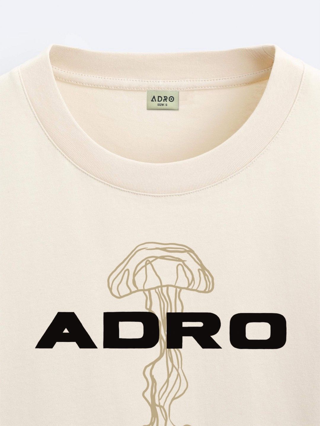 ADRO Men Graphic Printed Round Neck Cotton Oversized T-Shirt