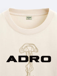 ADRO Men Graphic Printed Round Neck Cotton Oversized T-Shirt