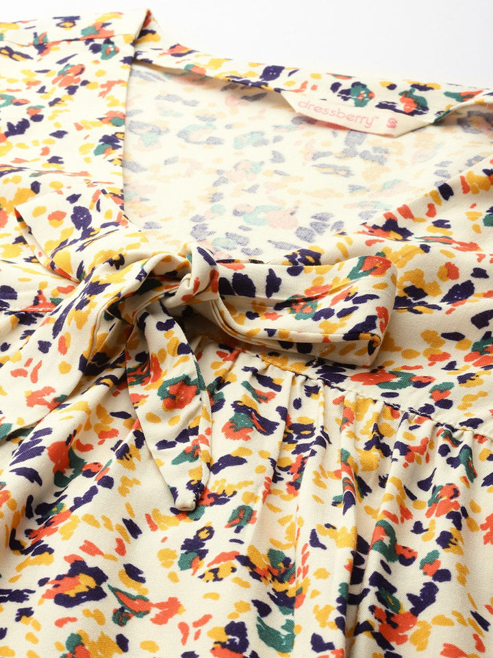 DressBerry Abstract Print Empire Top