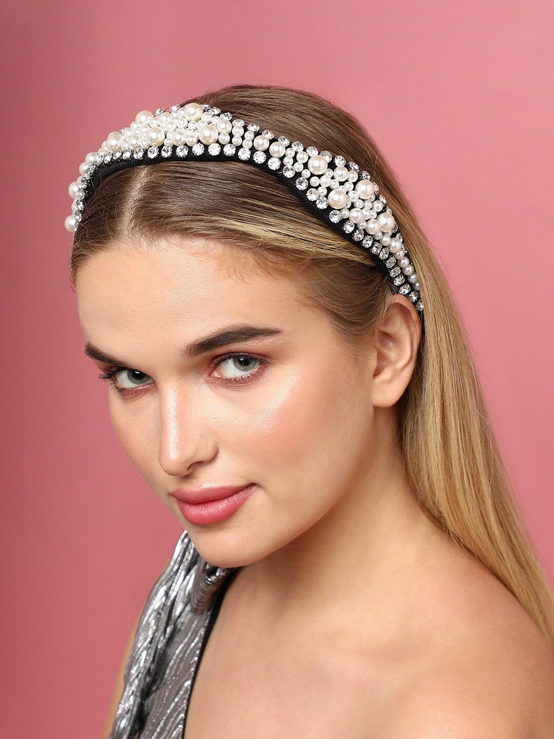 SOHI Embellished Fabric Hairband