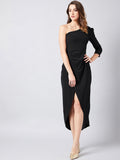 Athena Black Sheath Dress