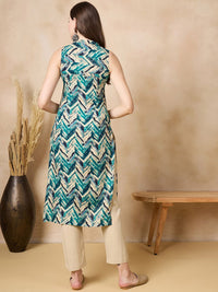 Anouk Geometric Printed Straight Kurta