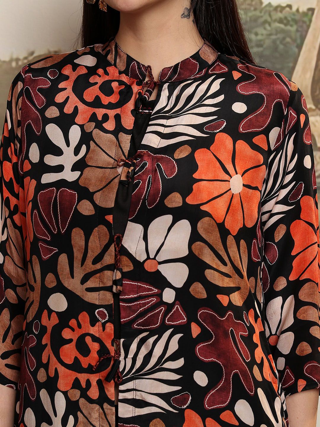 Vishudh Women Printed Top with Trousers & Jacket  Co-ords Set