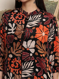 Vishudh Women Printed Top with Trousers & Jacket  Co-ords Set