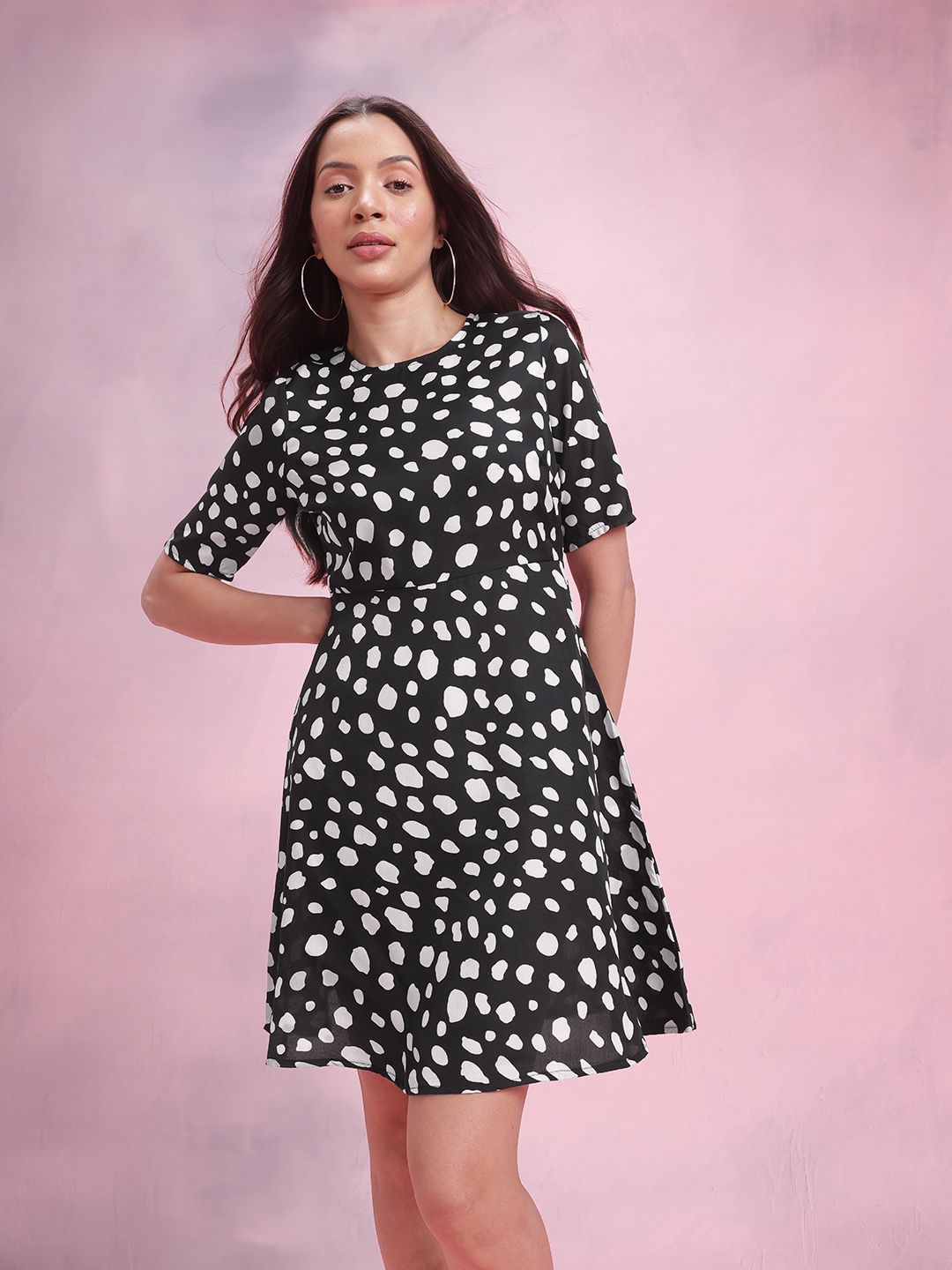 DressBerry Printed A-Line Dress