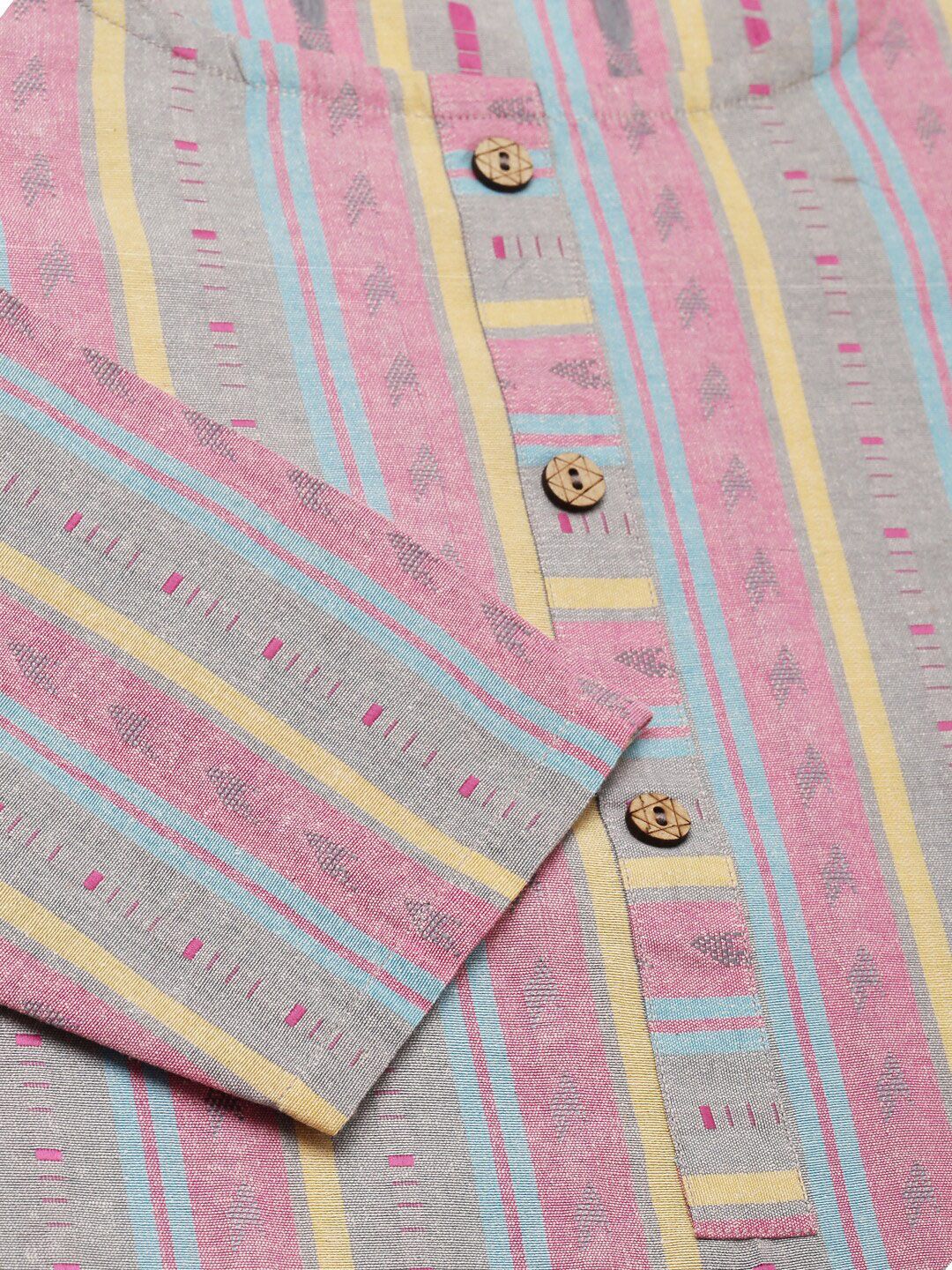 KALINI Striped Straight Kurta with Trousers