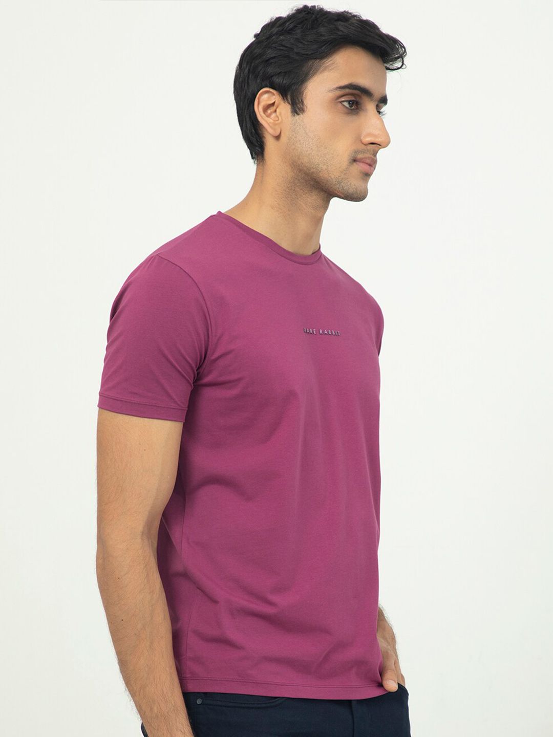 RARE RABBIT Men Rings-4 Slim Fit Solid Polo Collar T-Shirt