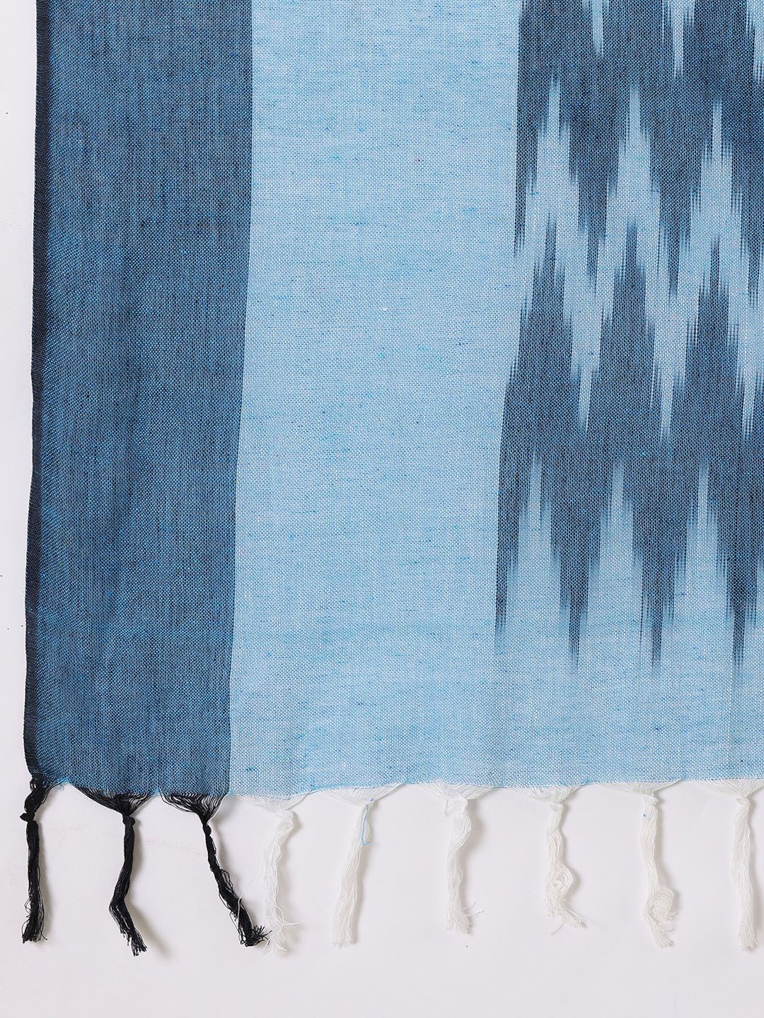 Anouk Ikat Print Pure Cotton Kurta with Trousers & Dupatta