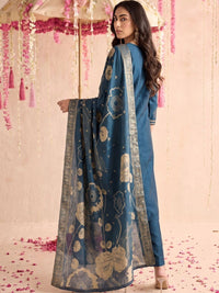 Mamicha Women Floral Printed Regular Kurta with Trousers & With Dupatta