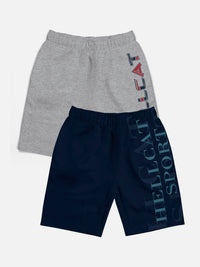 HELLCAT Boys Pack of 2 Typography Printed Shorts