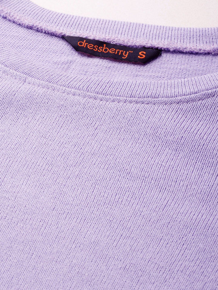 DressBerry Contrast Sleeves Acrylic Pullover