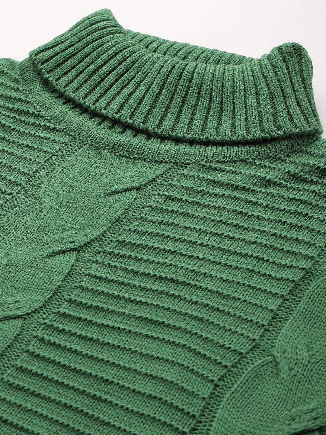 DressBerry Cable Knit Turtle Neck Pullover