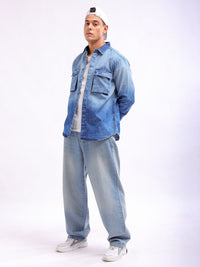 The Indian Garage Co Faded Spread Collar Long Sleeves Casual Shirt