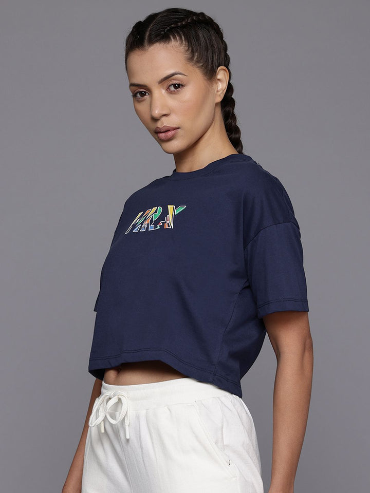 HRX by Hrithik Roshan Typography Printed Drop-Shoulder Sleeves Lifestyle T-shirt