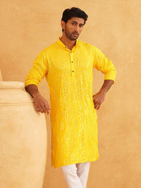 SOJANYA Thread Work Pure Cotton Straight Kurta