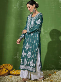 House of Chikankari Women Embroidered Chikankari Kurta