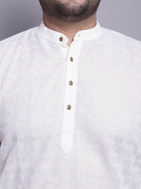 SOJANYA PLUS Self Design Kurta Kapas Tulen Dengan Piyama & Dengan Jaket Nehru