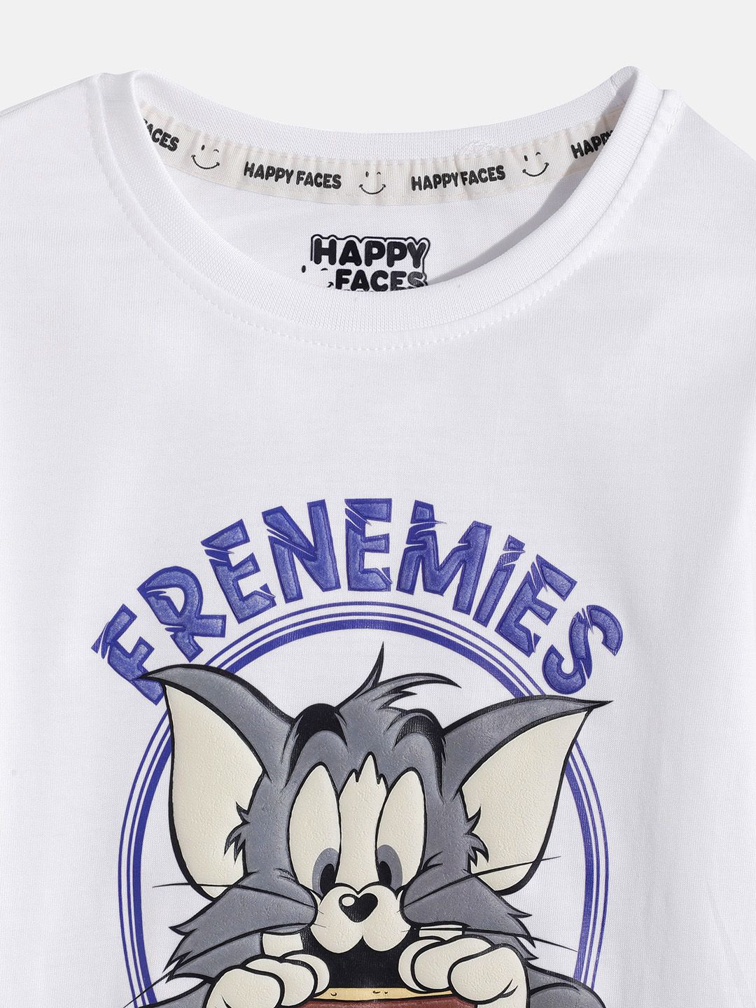 Happy Faces Boys Tom & Jerry Printed Pure Cotton T-shirt