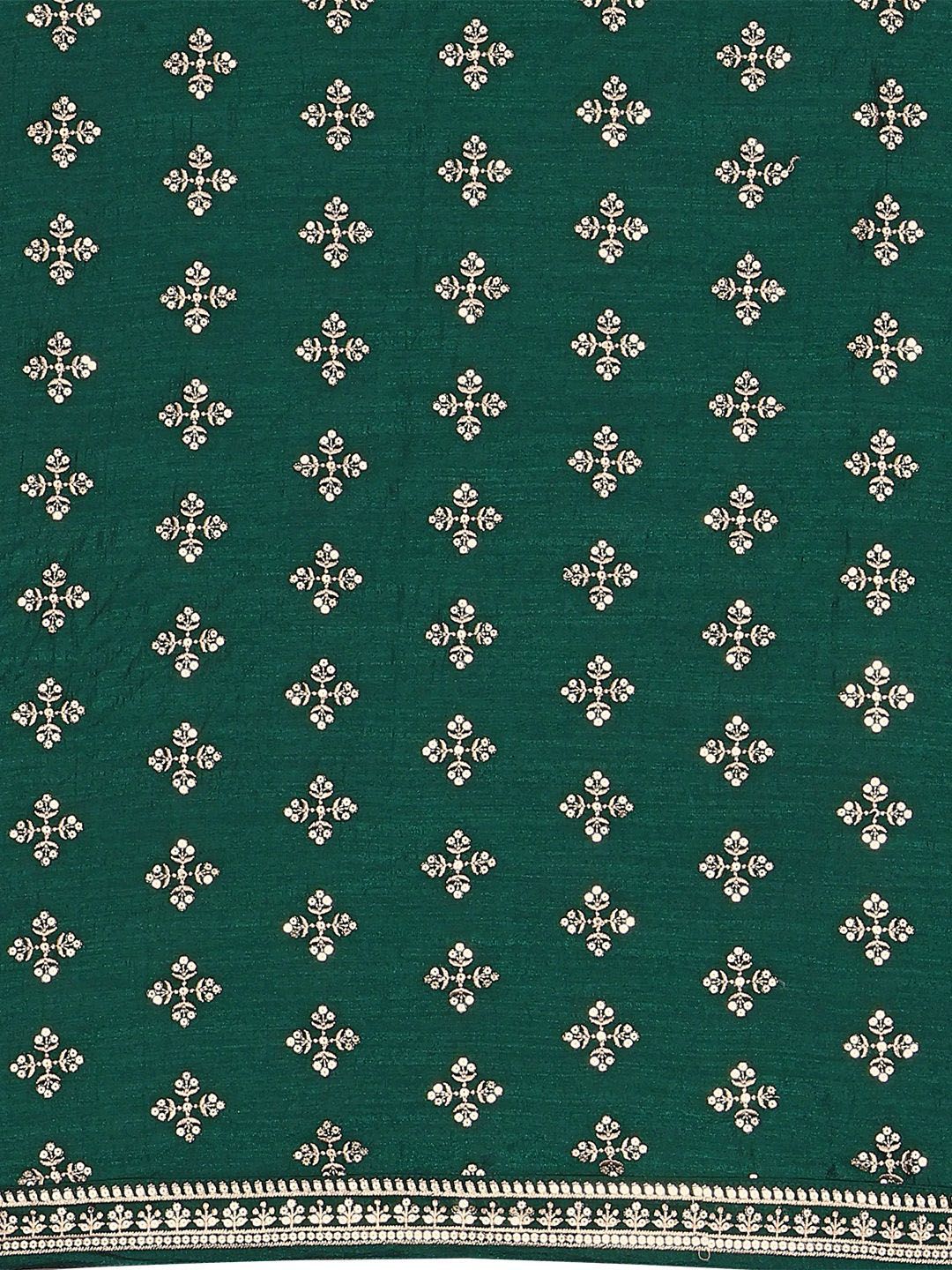 Motif etnik Kalini bersulam dengan kurta lurus dengan seluar & dupatta