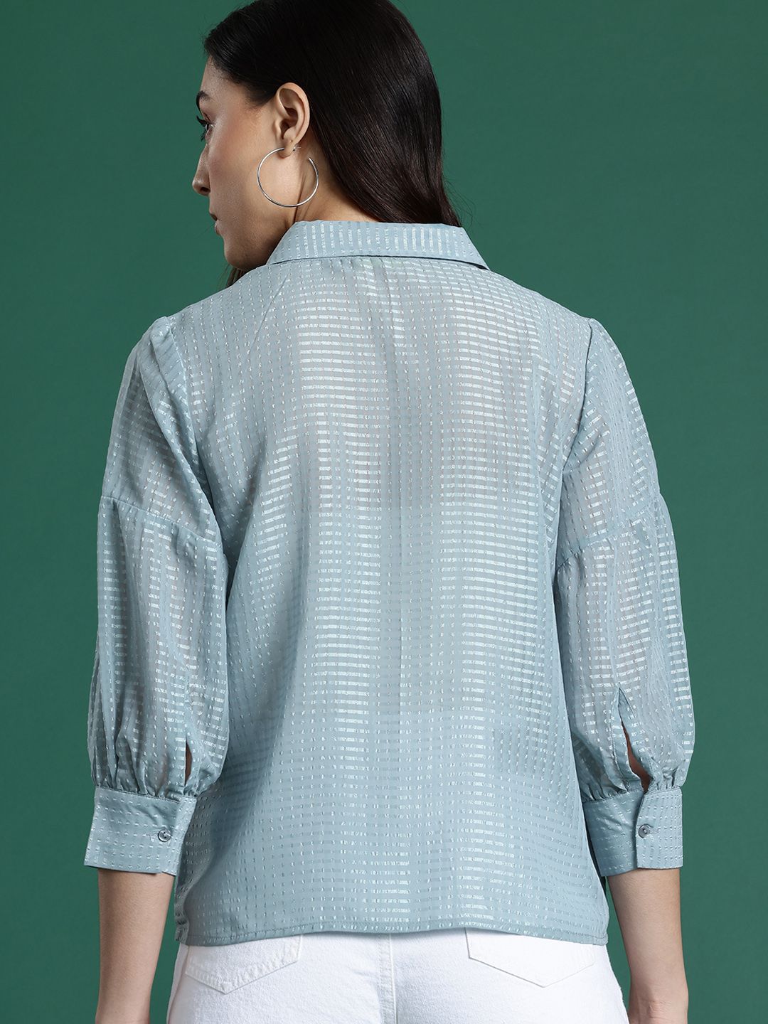 DressBerry Dobby Weave Self-Striped Casual Shirt