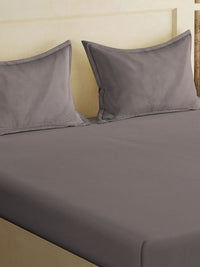 KLOTTHE Grey 300TC Double King Cadar Dengan 2 Sarung Bantal