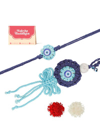 Voylla Nazar Evil Eye Crocheted Bhaiya Bhabhi Rakhi
