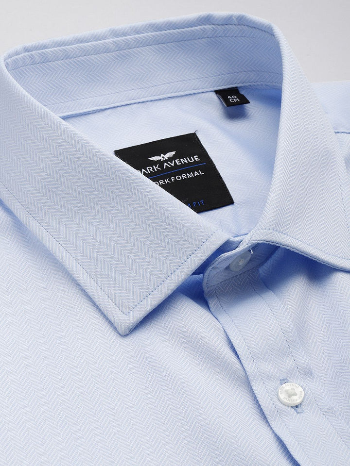 Park Avenue Slim Fit Geometric Self Designed Formal Shirt