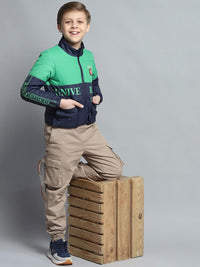 Monte Carlo Boys Mock Collar Colourblocked Casual Lightweight Padded Jacket