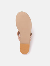 Anouk Women Striped Ethnic One Toe Flats