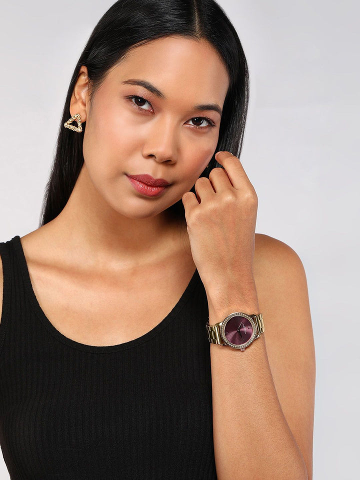 French Connection Women Stainless Steel Bracelet Style Straps Analogue Watch FCN054D