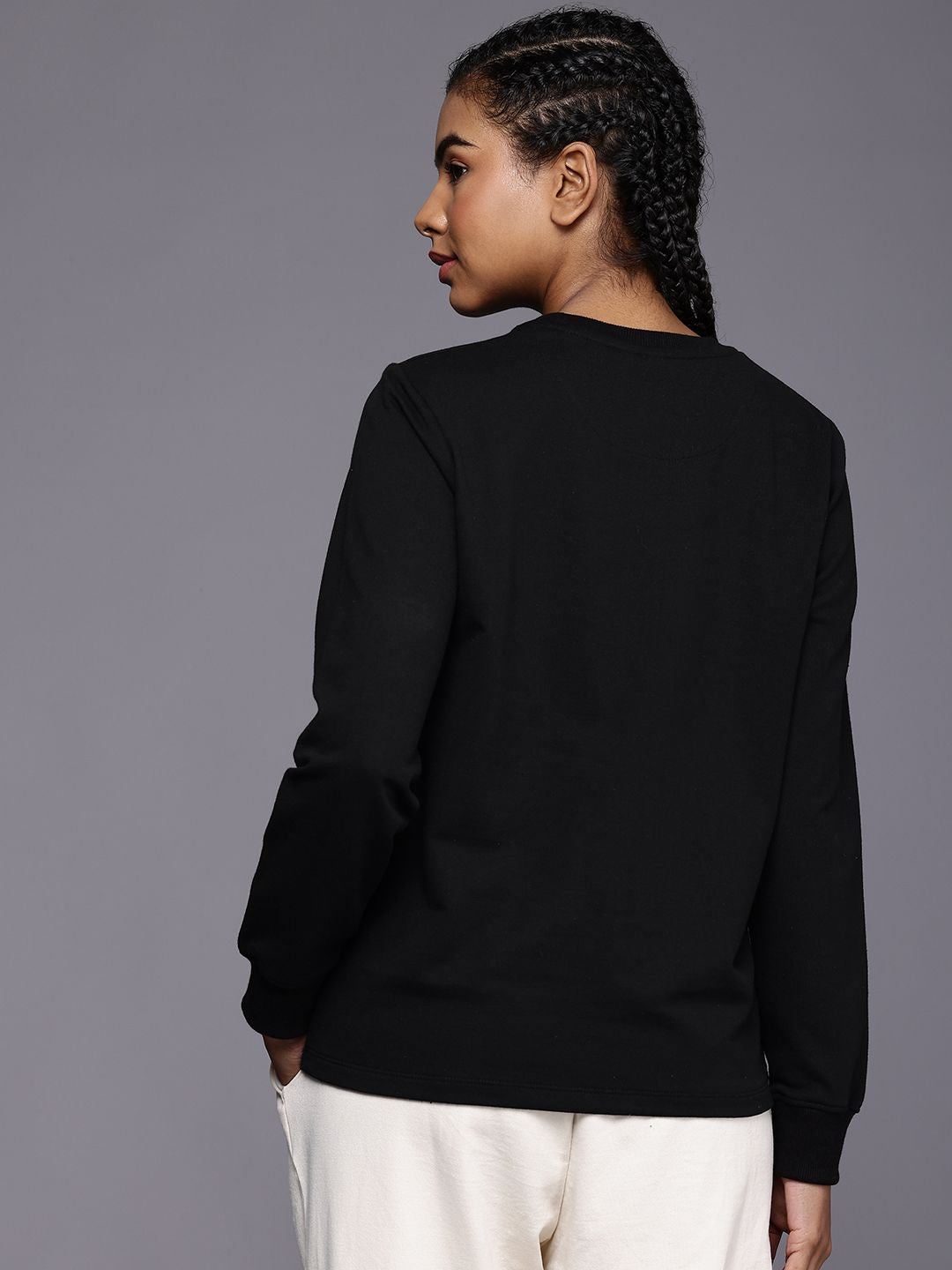 HRX by Hrithik Roshan Round Neck Knitted Sweatshirt