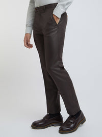 Raymond Men Self Design Textured Slim Fit Formal Trousers