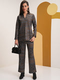 Vishudh Geometric Printed Shirt Collar Tunic With Trousers