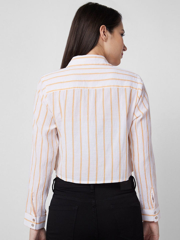 SPYKAR Women Opaque Striped Casual Shirt