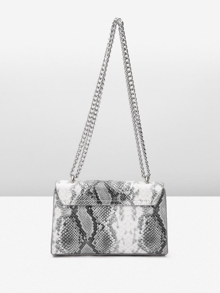 Lino Perros Snake Skin Textured Structured Sling Bag