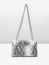 Lino Perros Snake Skin Textured Structured Sling Bag