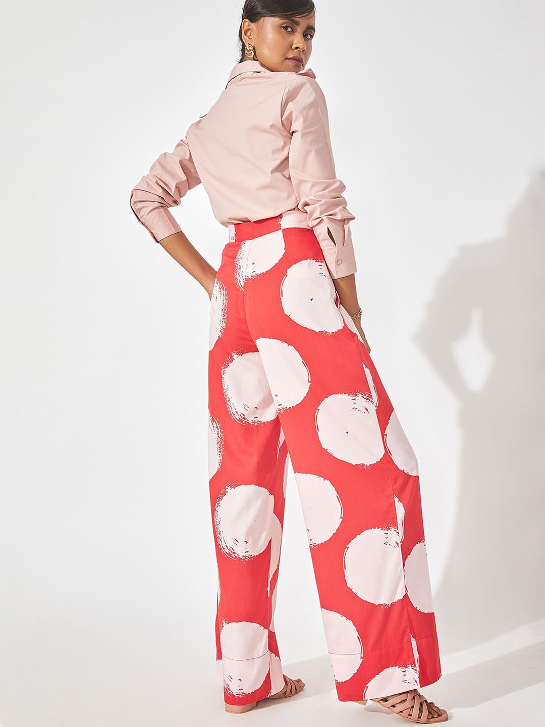 The Label Life Women Printed Flared Trousers