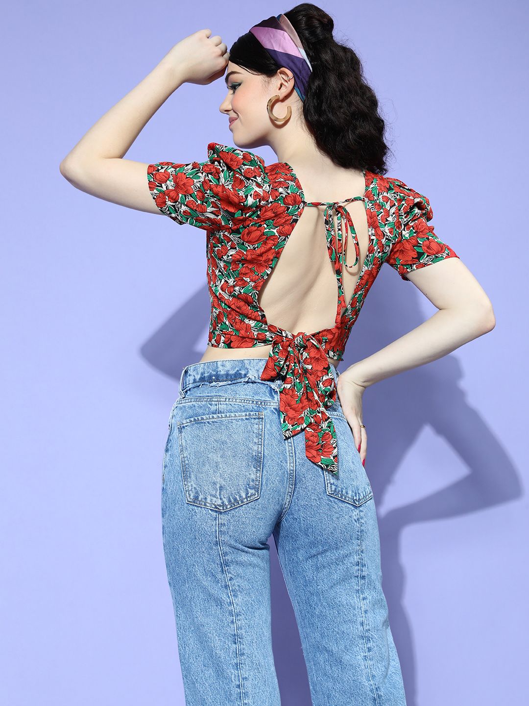 Berrylush Red Floral Vacay Attire