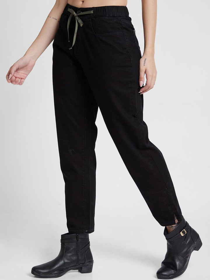 SPYKAR Women Mom Fit Clean Look Cotton Jeans