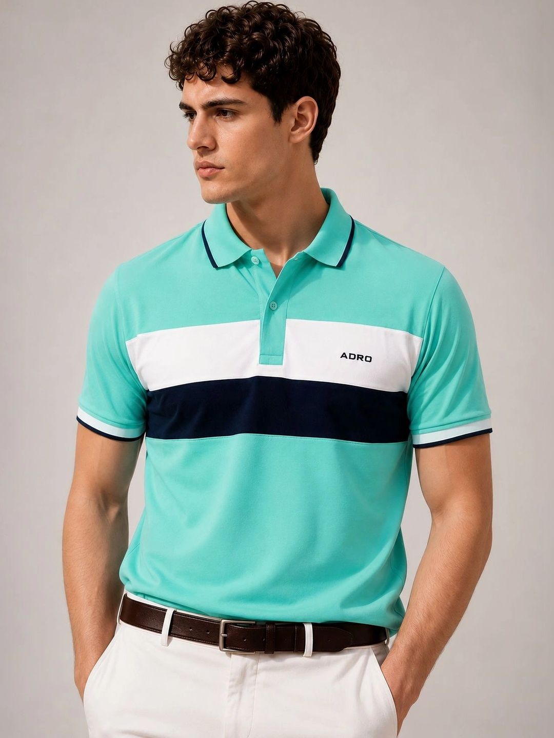 Baju-T Kolar Polo Berkolar ADRO Lelaki