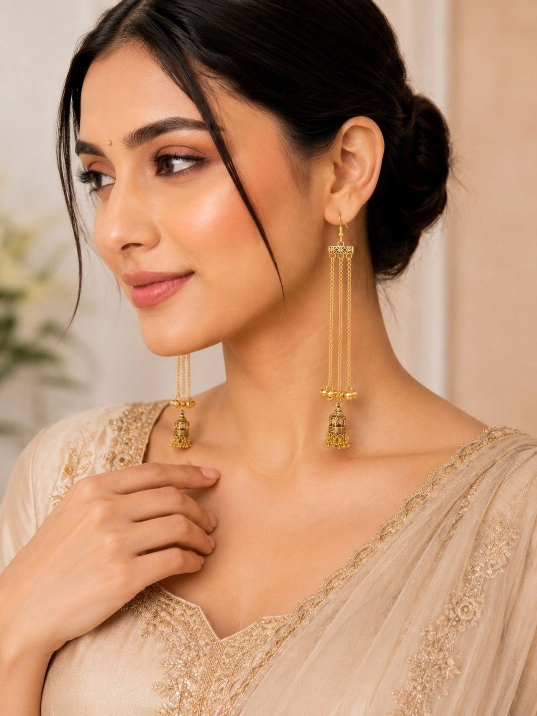 PANASH Circular Jhumkas Earrings