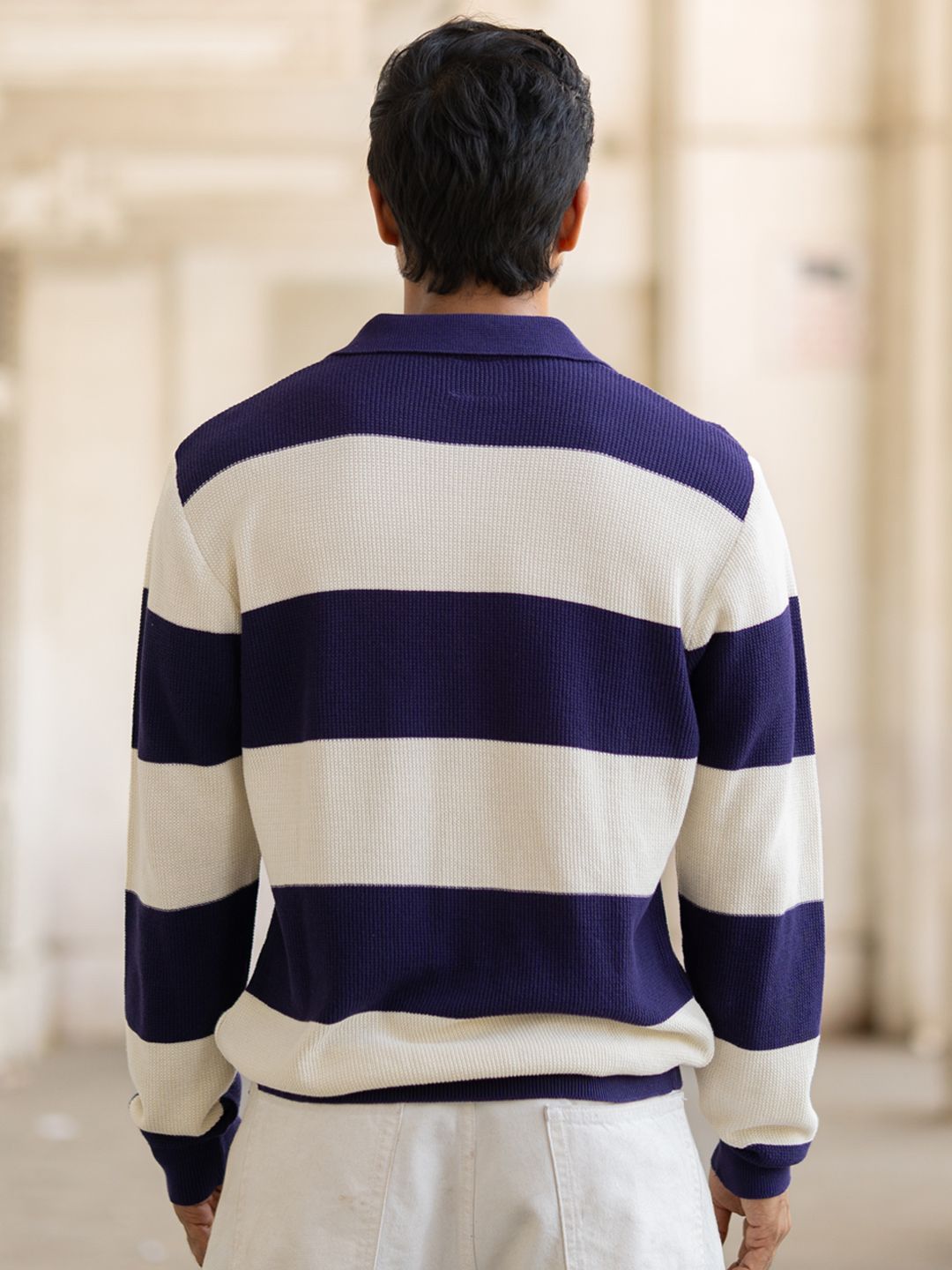 Powerlook Men Striped Pure Cotton T-shirt
