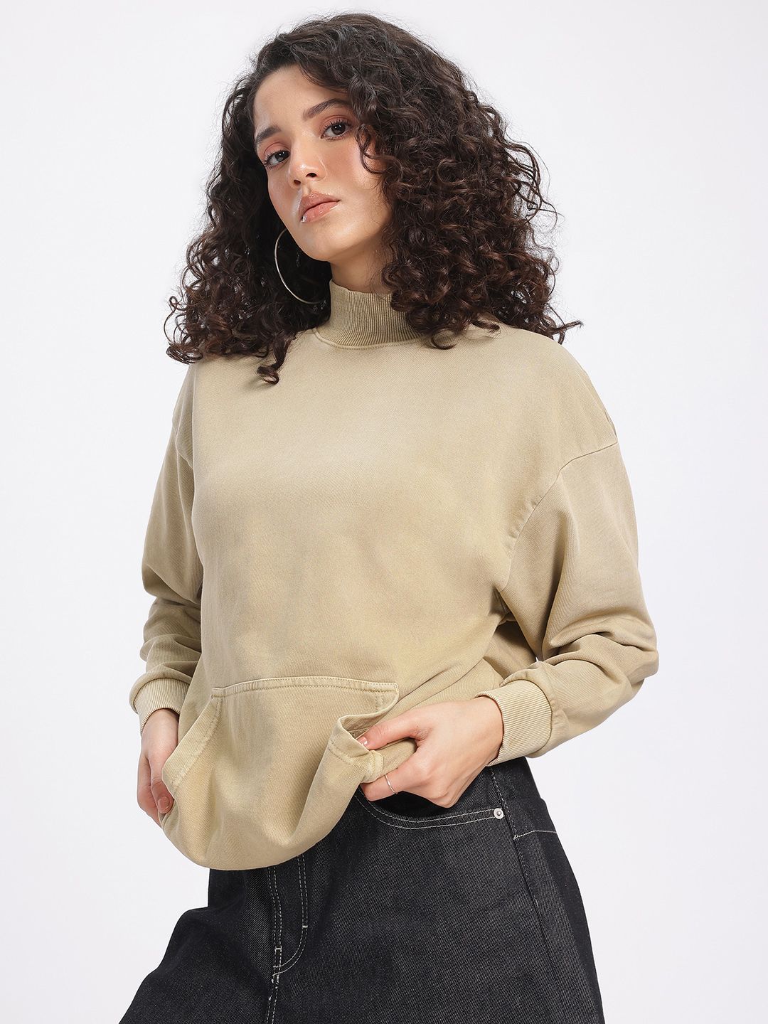 DressBerry Terry Drop-Shoulder Relaxed Sweatshirt