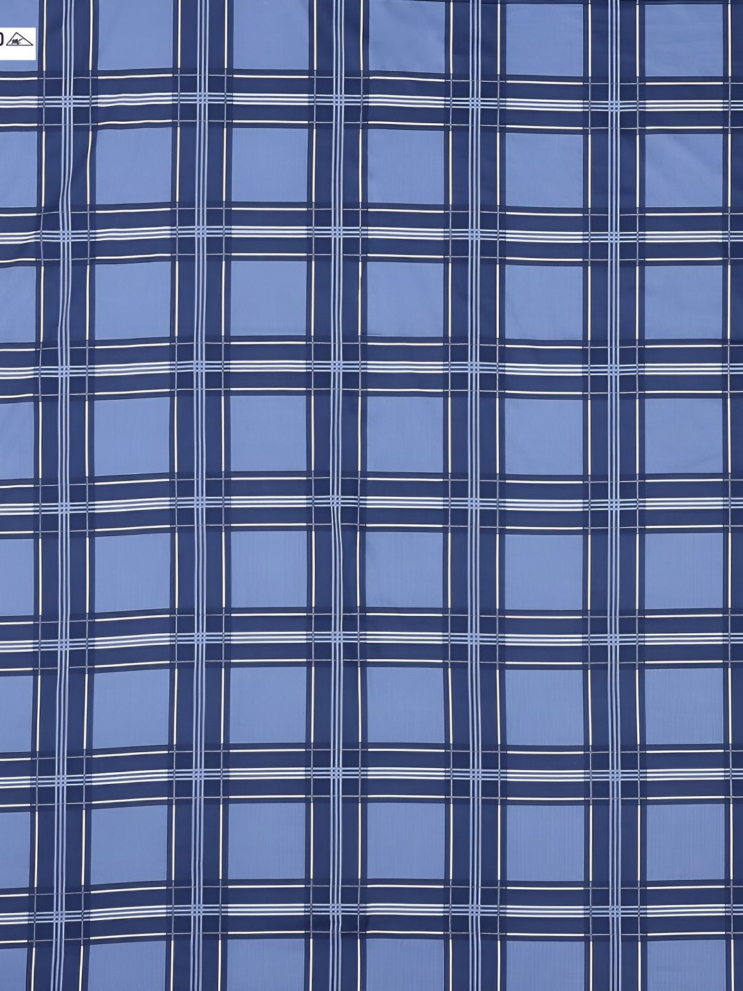Monte Carlo Blue Geometric 200 TC Queen Bedsheet with 2 Pillow Covers