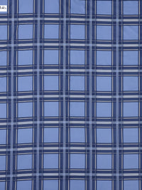 Monte Carlo Blue Geometric 200 TC Queen Bedsheet with 2 Pillow Covers