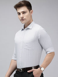 Park Avenue Slim Fit Self Design Textured Opaque Formal Shirt