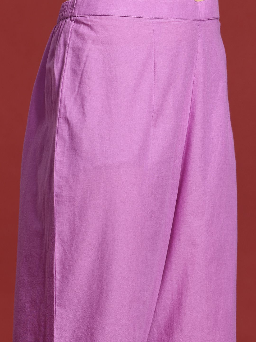 Indo Era Floral Printed Pleated Pure Cotton Kurta With Trousers & Dupatta