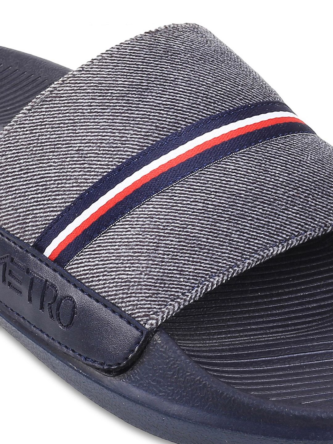 Metro Men Striped Sliders